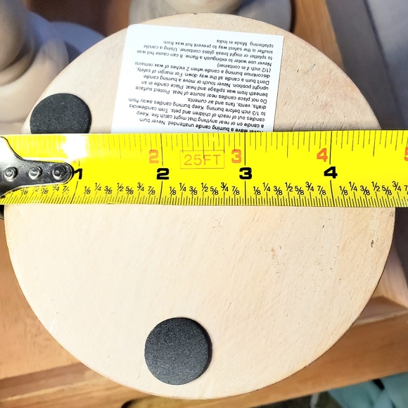 Beautiful Set of 4 Turned Wood Pillar Candlesticks, two 8", two 10" - Picture 5 of 10